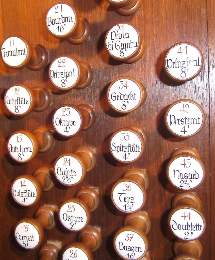 Eule Orgel - Registerzüge